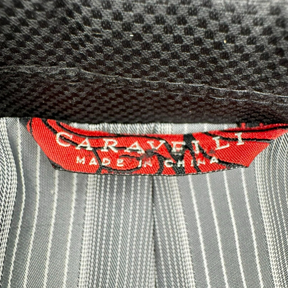 CARAVELLI Men's 2 Piece Black Formal‎ Suit Set Jacket 58 Long Pants 54" Waist - Picture 5 of 16